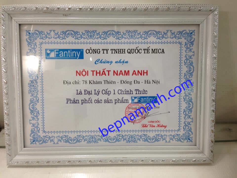 ảnh chứng chỉ bồn tắm Fantiny